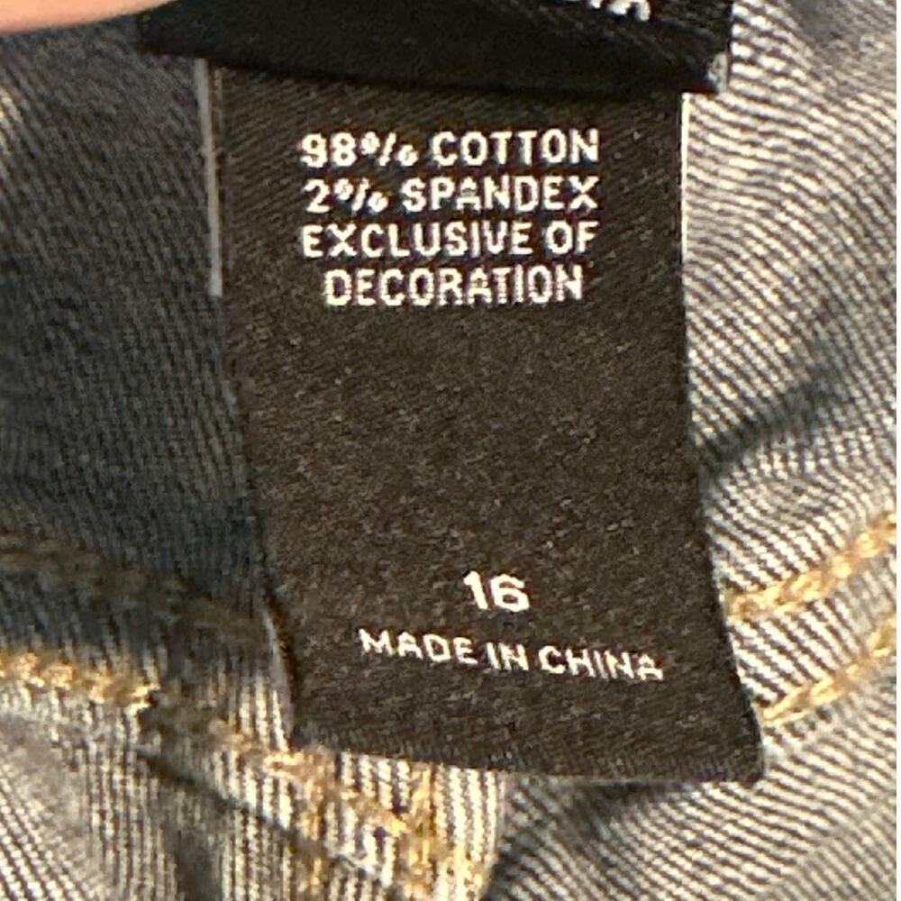 Torrid Disney Skinny Jeans 16 Minnie Mickey Mouse Character Patches High Rise - Picture 12 of 13